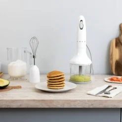 Stavmixer med tillbehör, vit