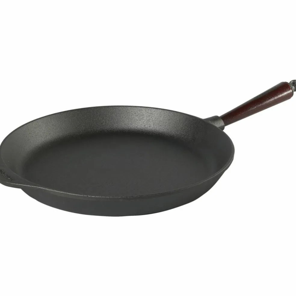 Stekpanna Gjutjärn 36 cm Trähandtag