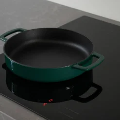Stekpanna i gjutjärn 28 cm, grön