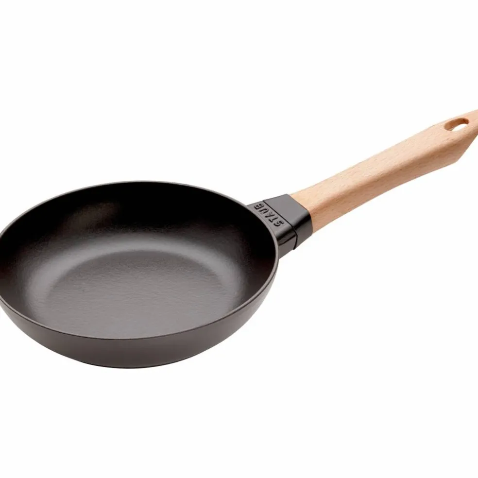 Stekpanna med ljust trähandtag 20 cm