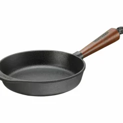 Stekpanna rak kant Gjutjärn 20 cmTrähandtag