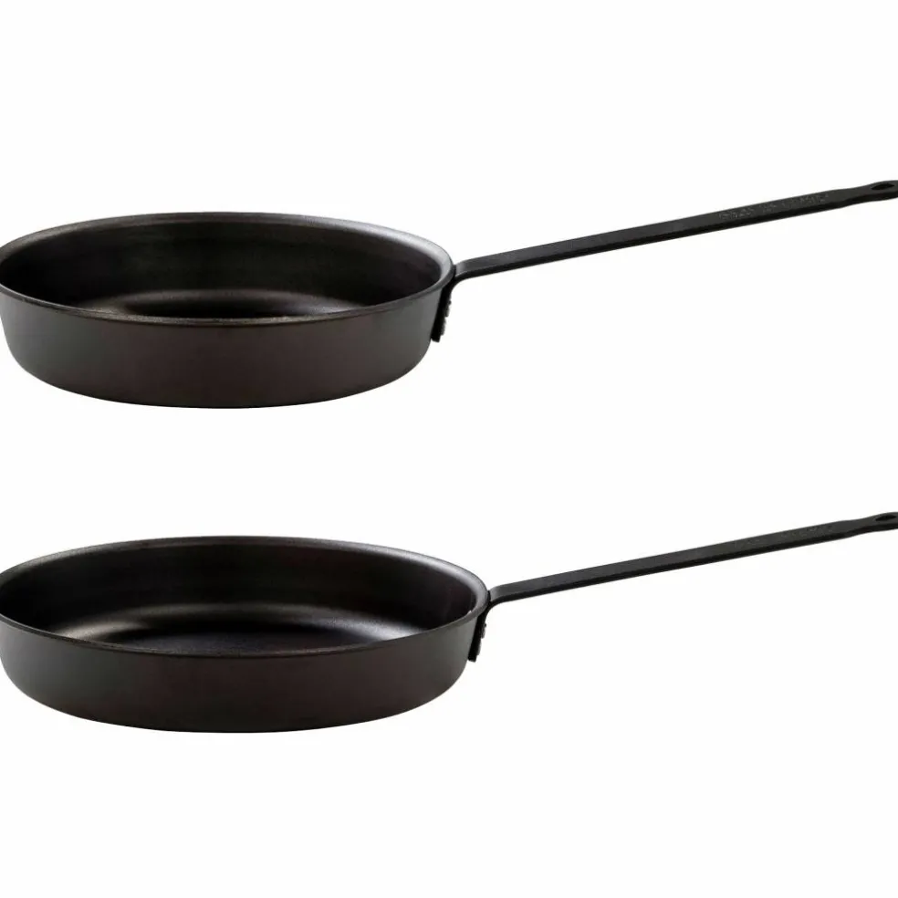 Stekpanneset kolstål, 24 + 28 cm