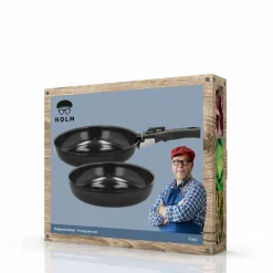 Stekpanneset med avtagbart handtag, 24+28 cm