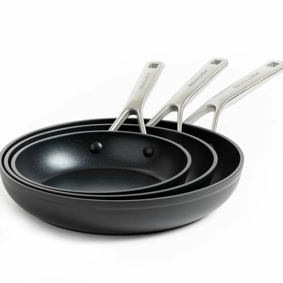 Stekpannor i aluminium 3-pack