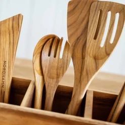 Stekspade med hål 30 cm, teak