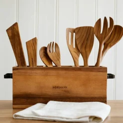 Stekspade med hål 30 cm, teak