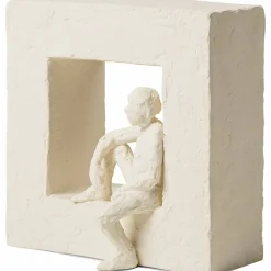 Stenbocken 25cm, vit