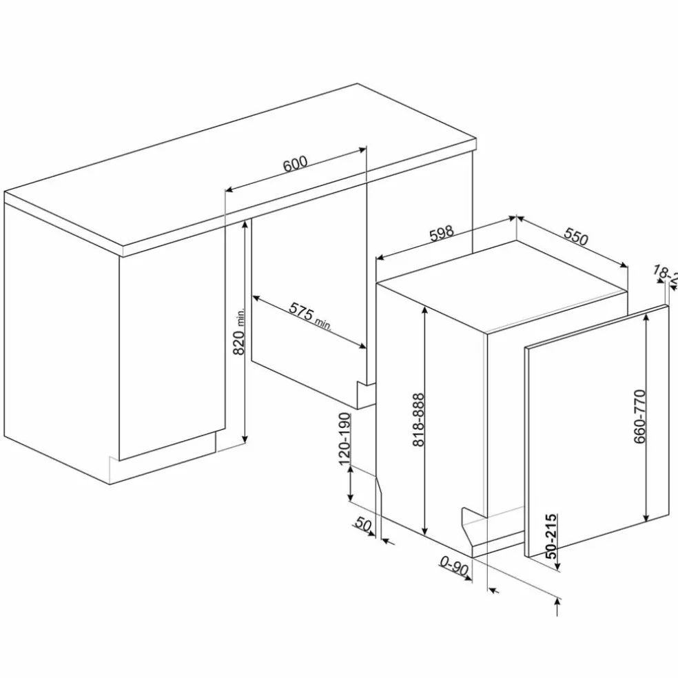 STL7322BL integrerad diskmaskin 60 cm