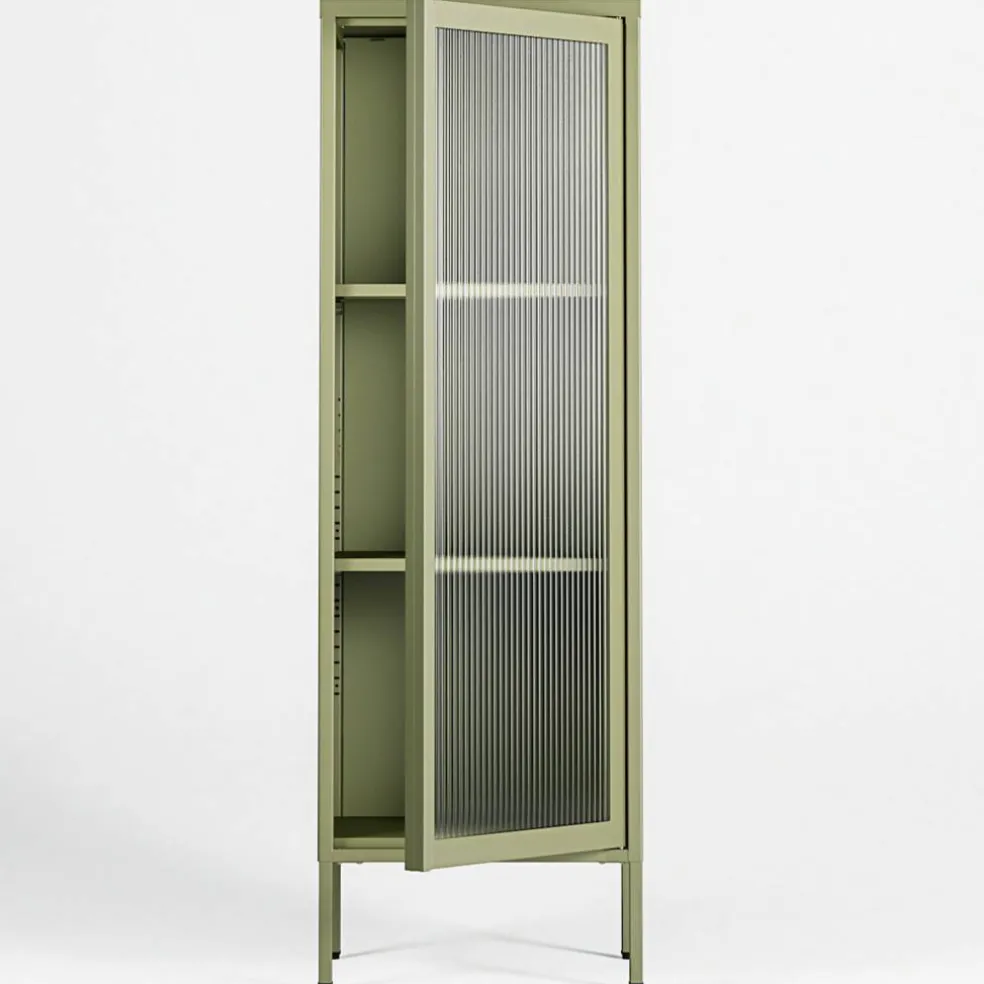 Store vitrinskåp 50 x 150 cm, antracit