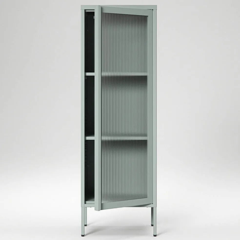 Store vitrinskåp 50 x 150 cm, antracit