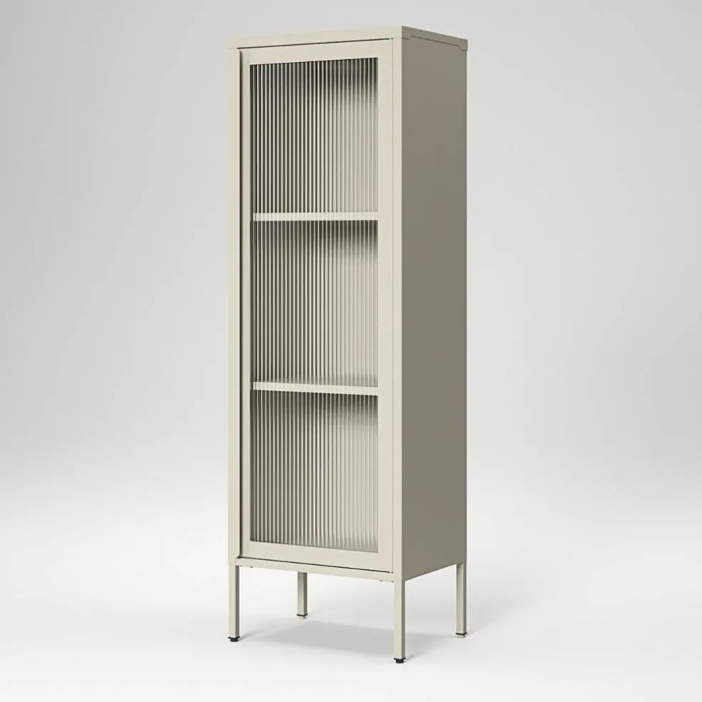 Store vitrinskåp 50 x 150 cm, antracit