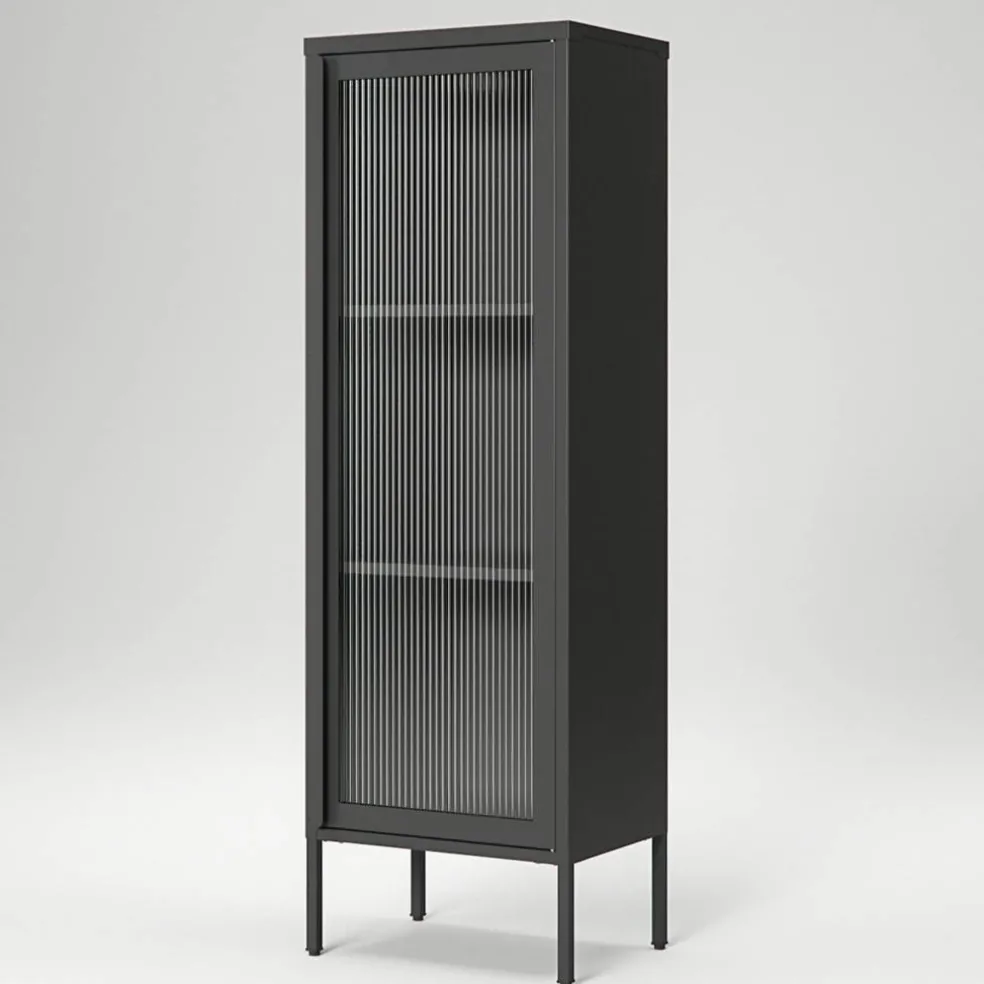 Store vitrinskåp 50 x 150 cm, bordeaux