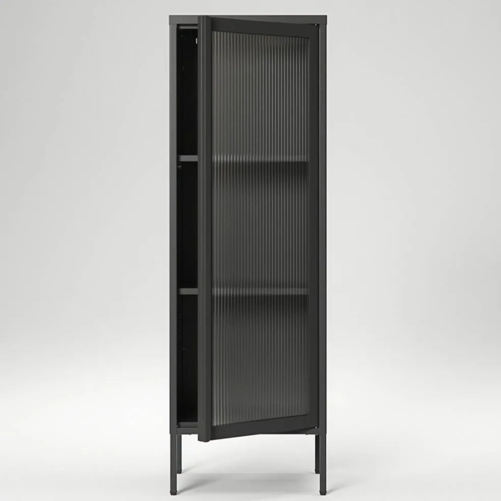 Store vitrinskåp 50 x 150 cm, bordeaux