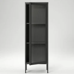 Store vitrinskåp 50 x 150 cm, moss green