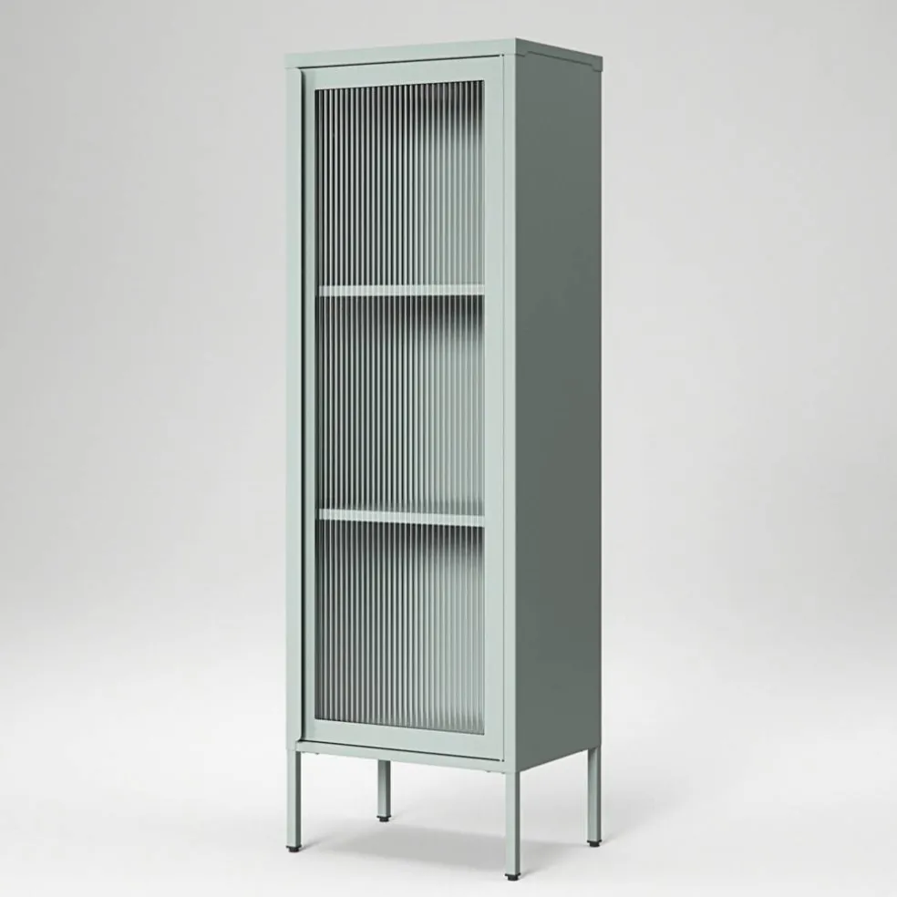 Store vitrinskåp 50 x 150 cm, slate grey