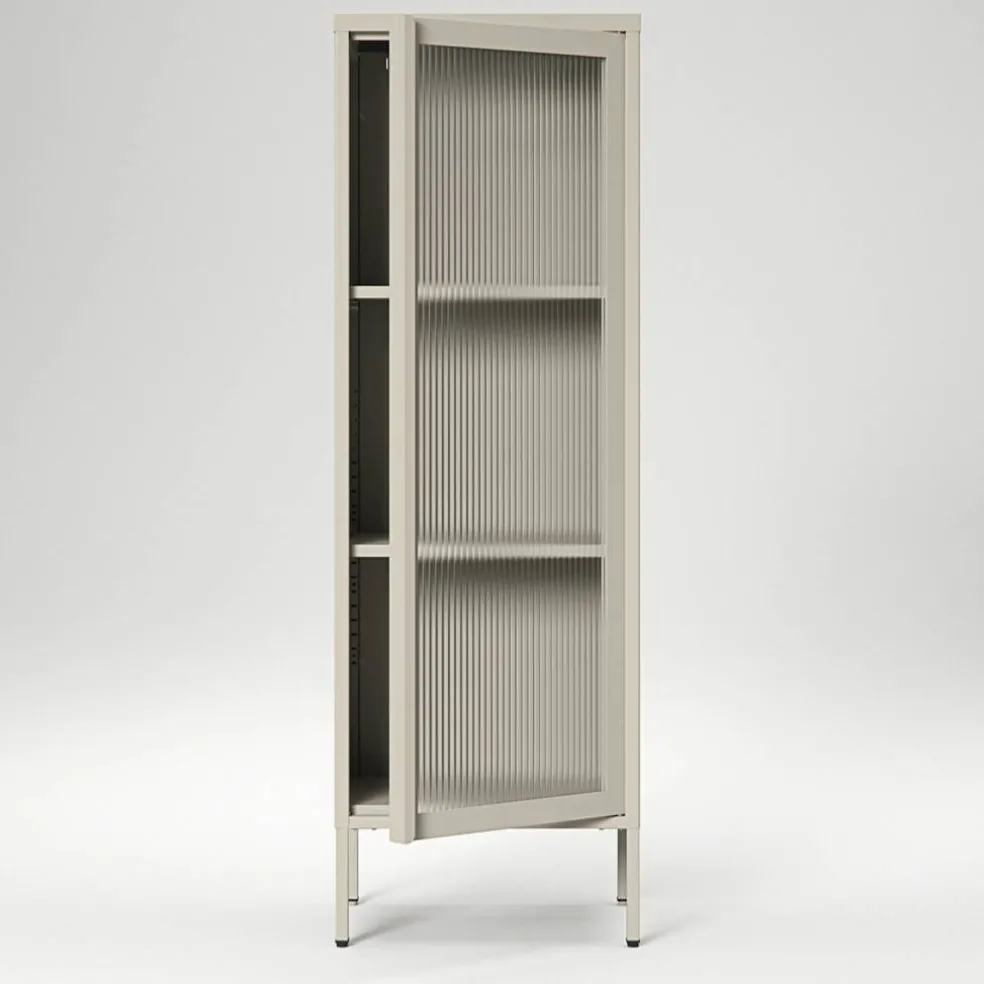 Store vitrinskåp 50 x 150 cm, slate grey