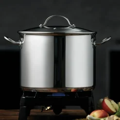 Stor Gryta 10 Liter Rostfrittmed Glaslock