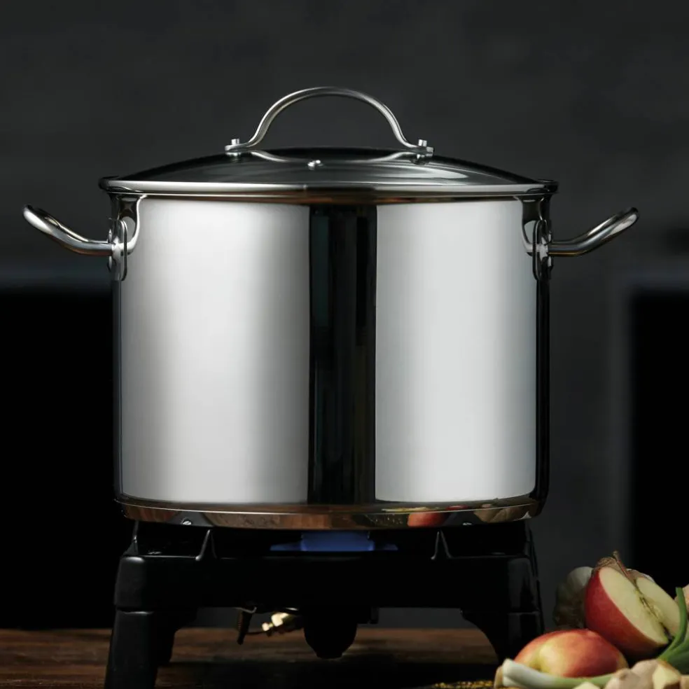 Stor Gryta 10 Liter Rostfrittmed Glaslock