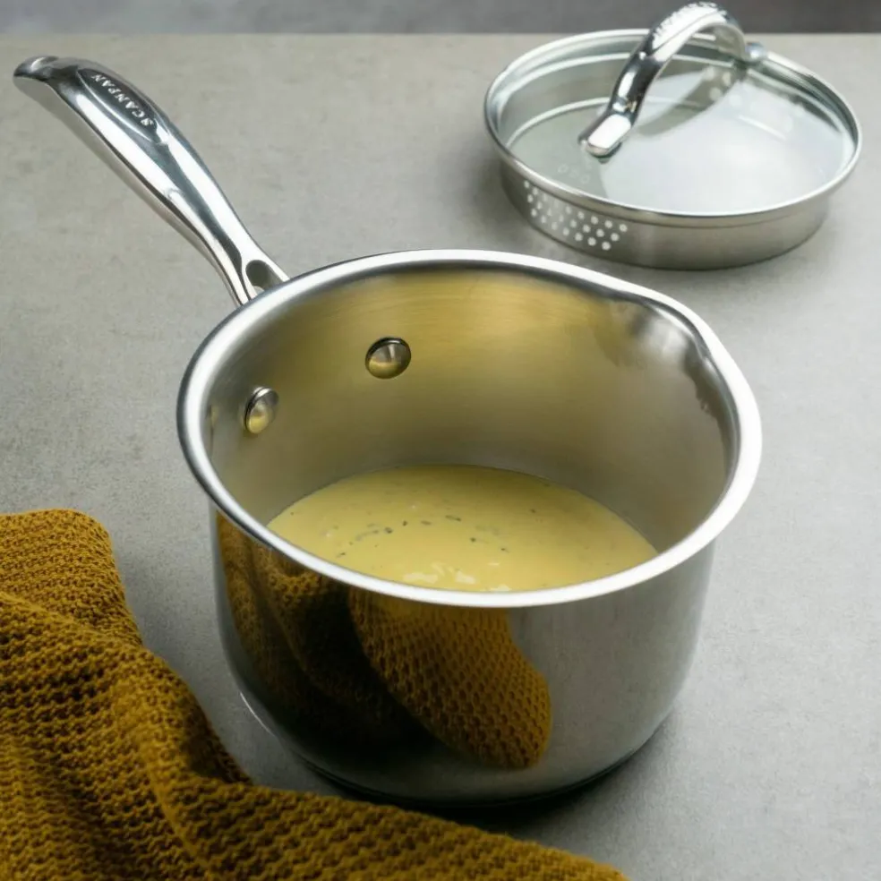 STS kastrull med lock 14 cm/1,2 liter, rostfritt stål