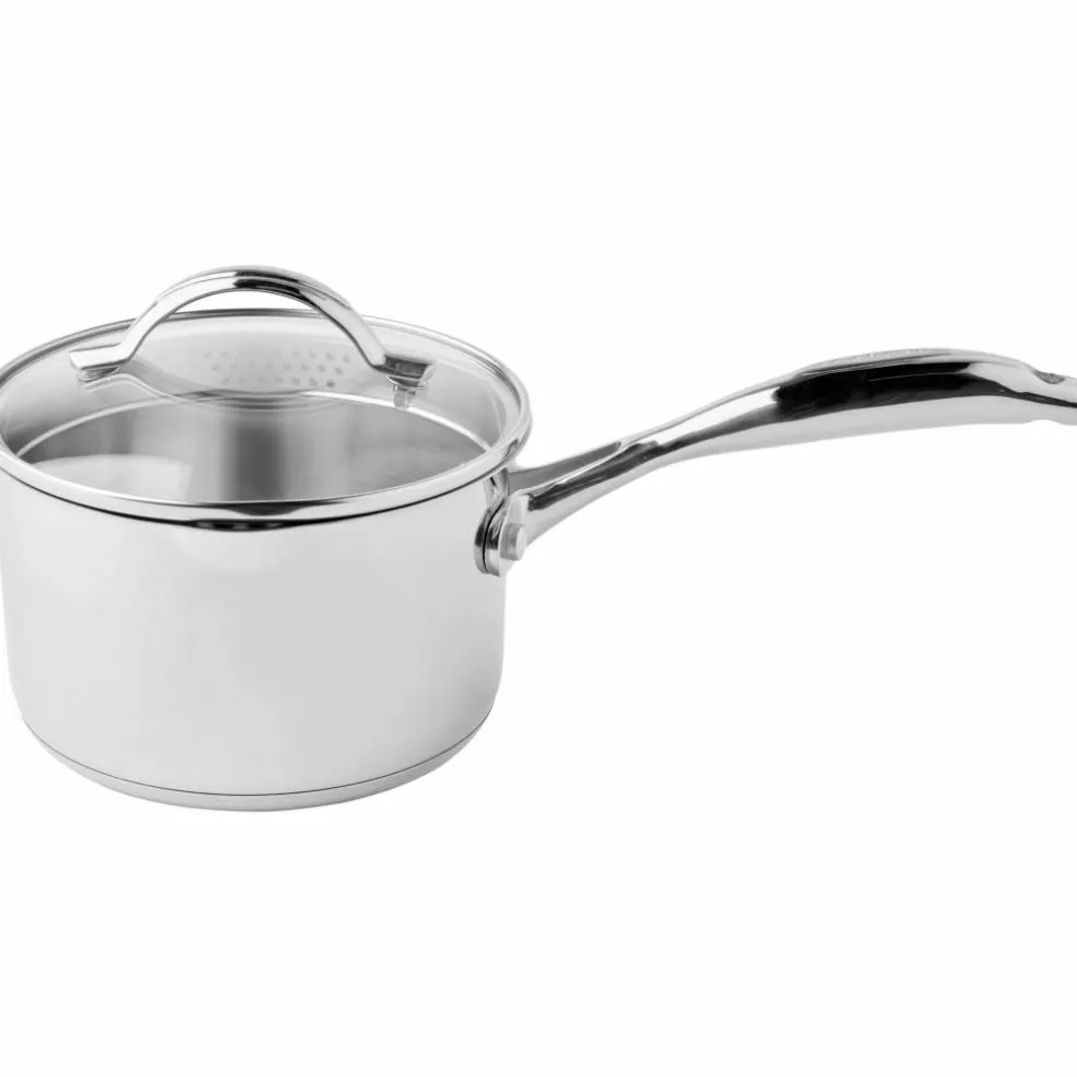 STS kastrull med lock 14 cm/1,2 liter, rostfritt stål