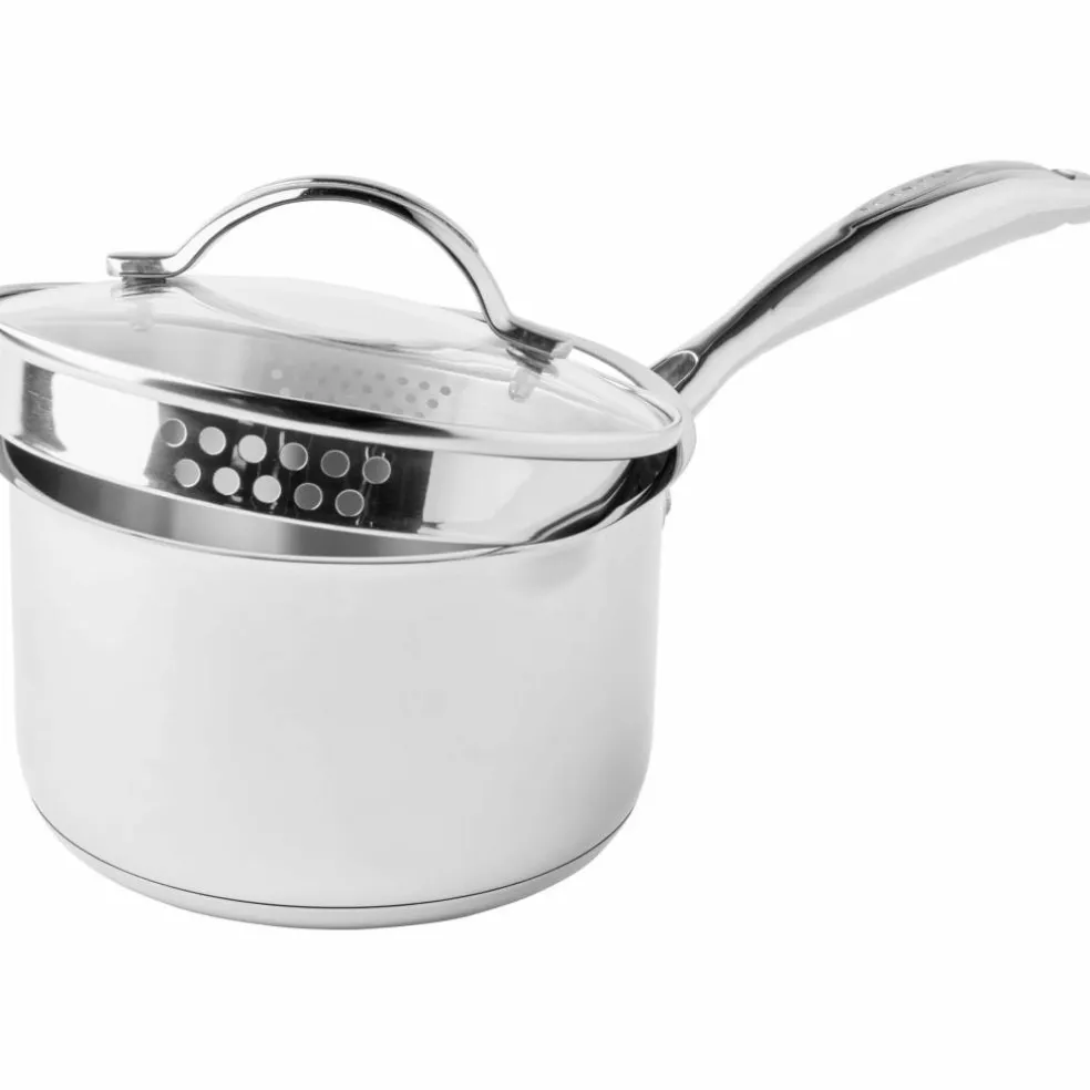 STS kastrull med lock 14 cm/1,2 liter, rostfritt stål