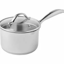 STS kastrull med lock 14 cm/1,2 liter, rostfritt stål