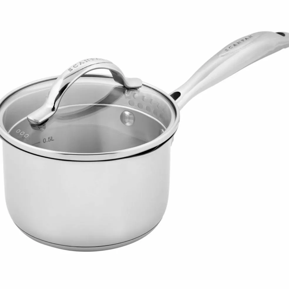 STS kastrull med lock 14 cm/1,2 liter, rostfritt stål