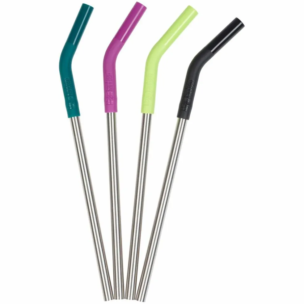 Sugrör i rostfritt stål, 4 pack, multi color