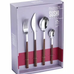 Sushi Anniversary bestickset 24 delar, svart/teak