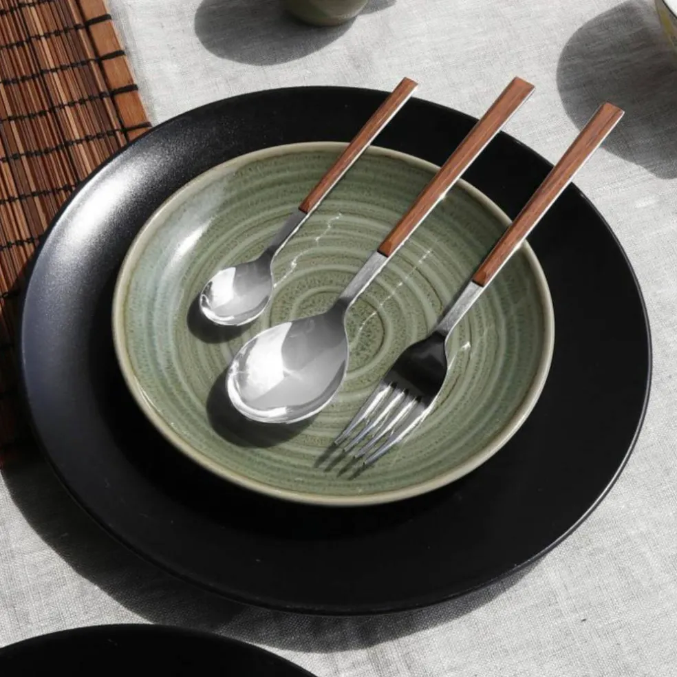 Sushi Anniversary bestickset 24 delar, svart/teak