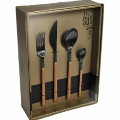 Sushi Anniversary bestickset 24 delar, svart/teak