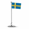 Svensk bordsflagga, rostfritt stål