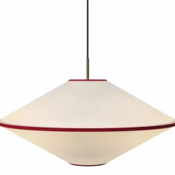 Tafta pendellampa 65 cm, svart/off-white