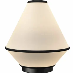 Tafta portabel bordslampa, röd/off-white