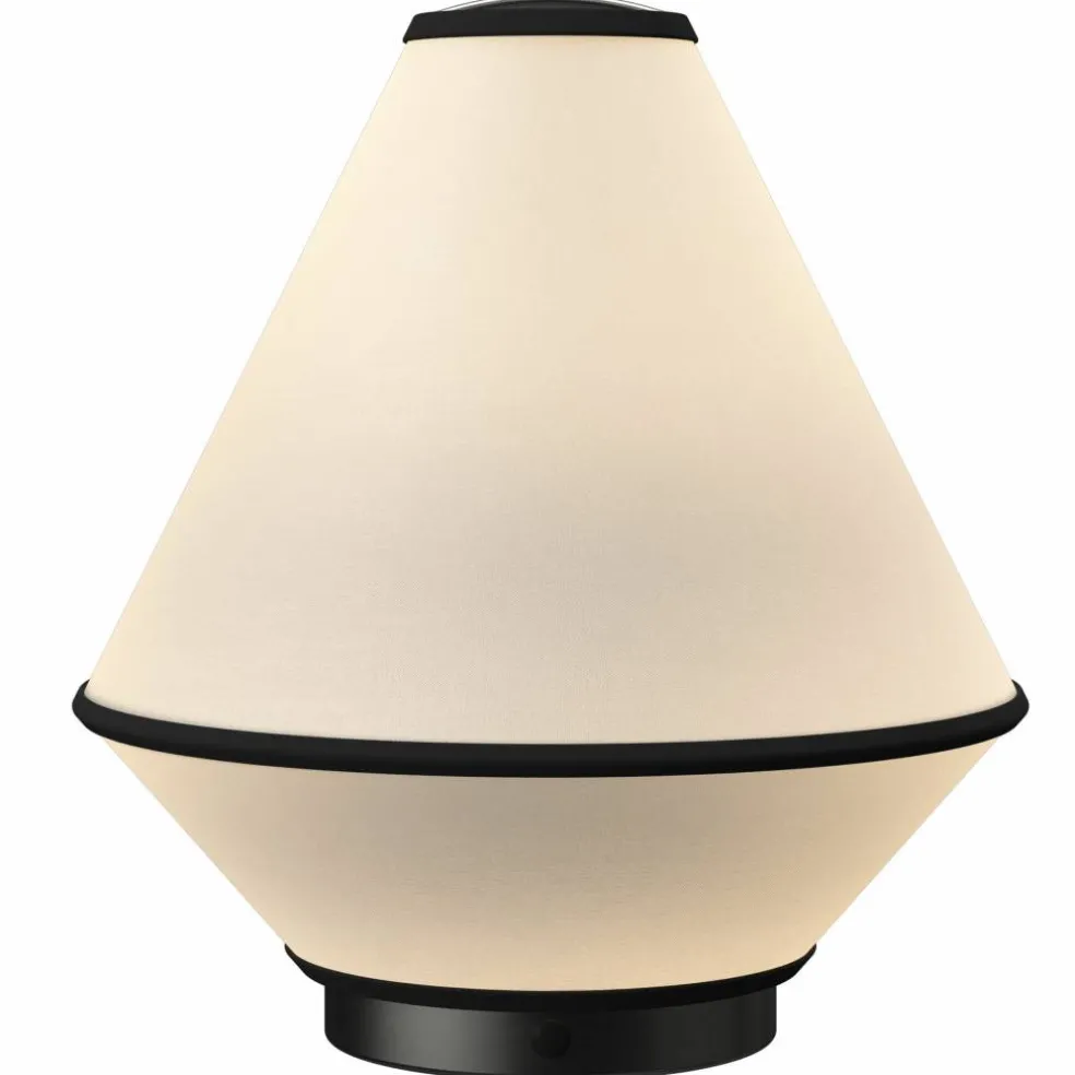 Tafta portabel bordslampa, svart/off-white