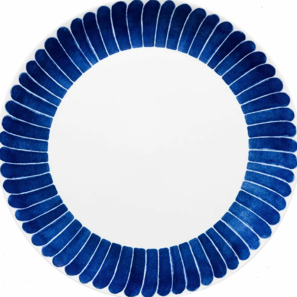 Tallrik 24 cm, blå bård