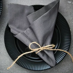 Tallrik 27 cm Svart Stengods
