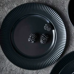 Tallrik 21 cm Svart Stengods
