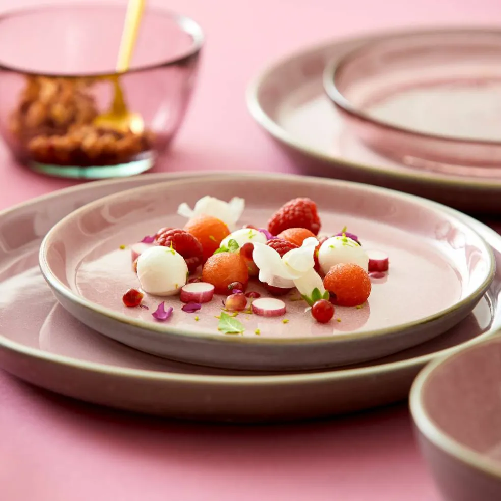 Tallrik Gastro 21 cm grå/rosa Bit