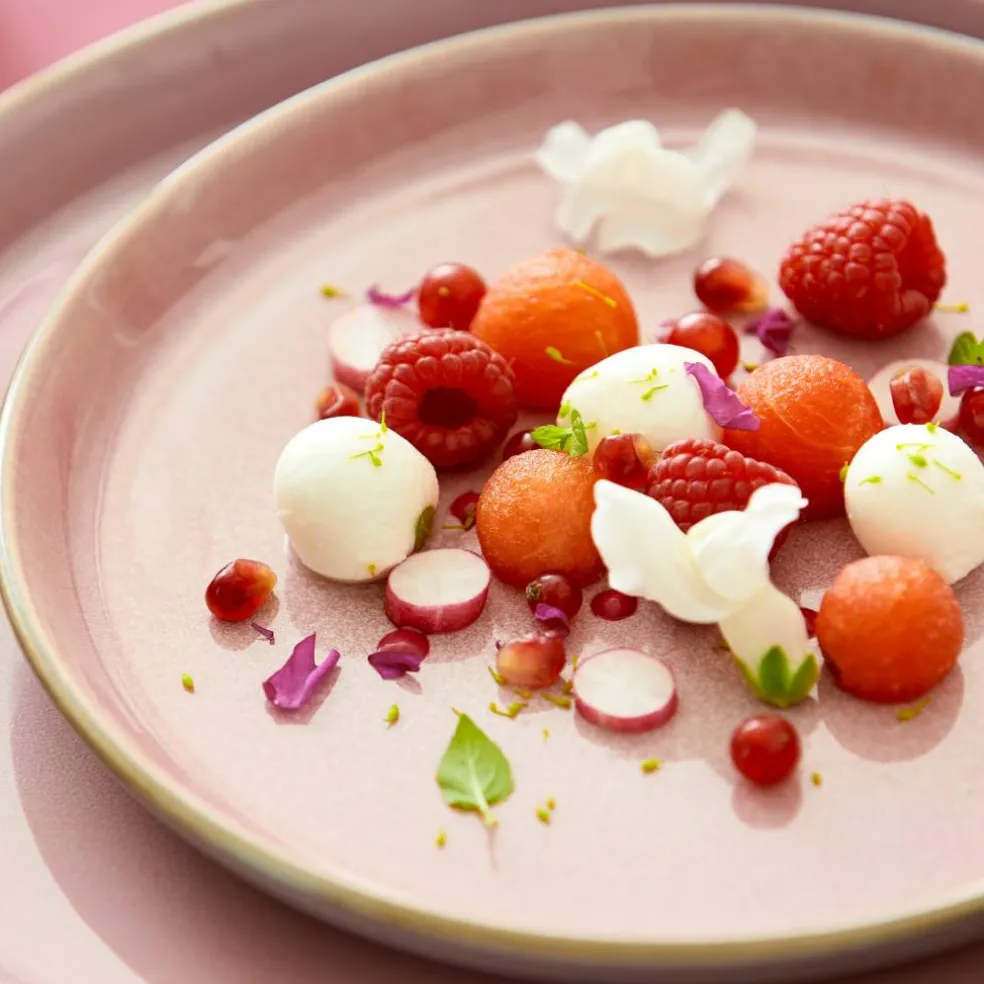 Tallrik Gastro 21 cm grå/rosa Bit