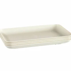 Tallrik medium 4-pack, cream