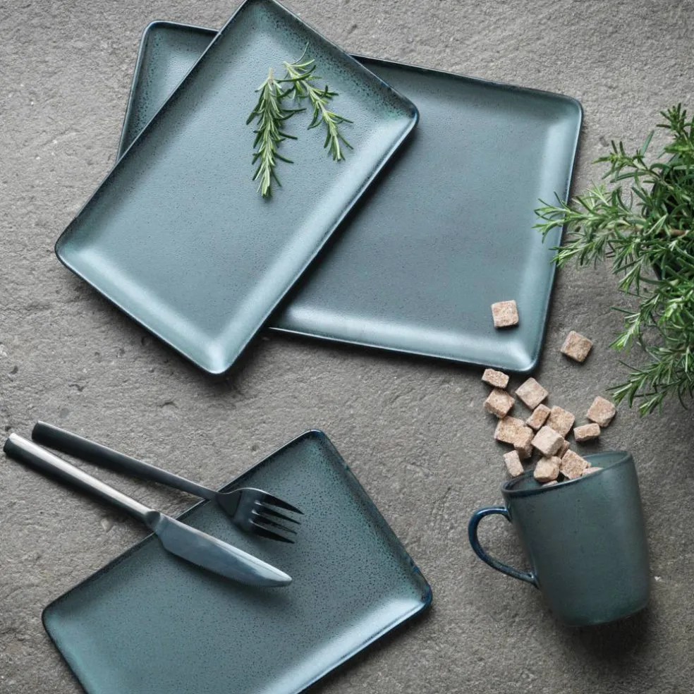 Tallrik Rektangulär 23,5 x 15 cm Northern green