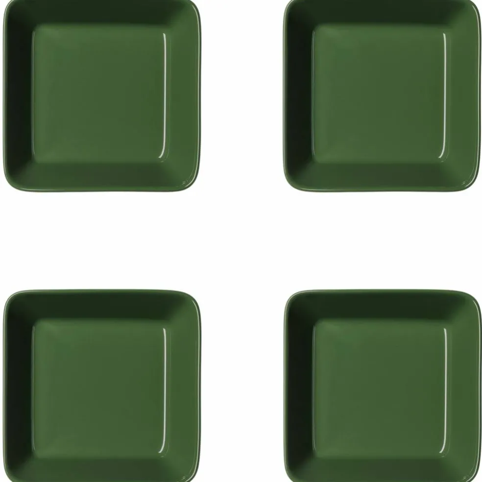 Teema fat 12 × 12 cm 4-pack, skogsgrön