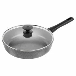 Terreno Plus traktörpanna med glaslock 28 cm, aluminium