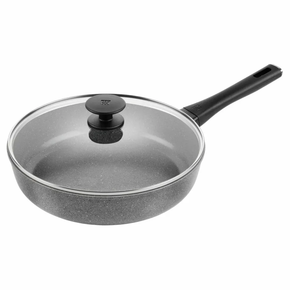 Terreno Plus traktörpanna med glaslock 28 cm, aluminium