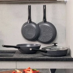 Terreno Plus traktörpanna med glaslock 28 cm, aluminium