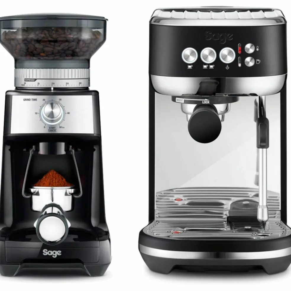 The Bambino Plus espressomaskin & kaffekvarn, svart
