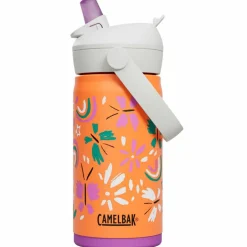Thrive Flip Straw Kids vattenflaska 0,35 liter, Butterfly Rainbow