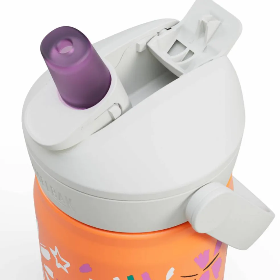 Thrive Flip Straw Kids vattenflaska 0,35 liter, Butterfly Rainbow