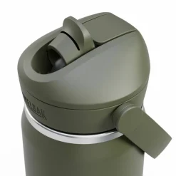 Thrive Flip Straw vattenflaska, 0,75 liter, moss